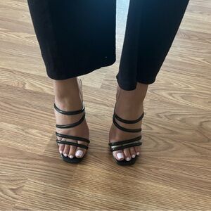 Aldo Black Strappy Heels